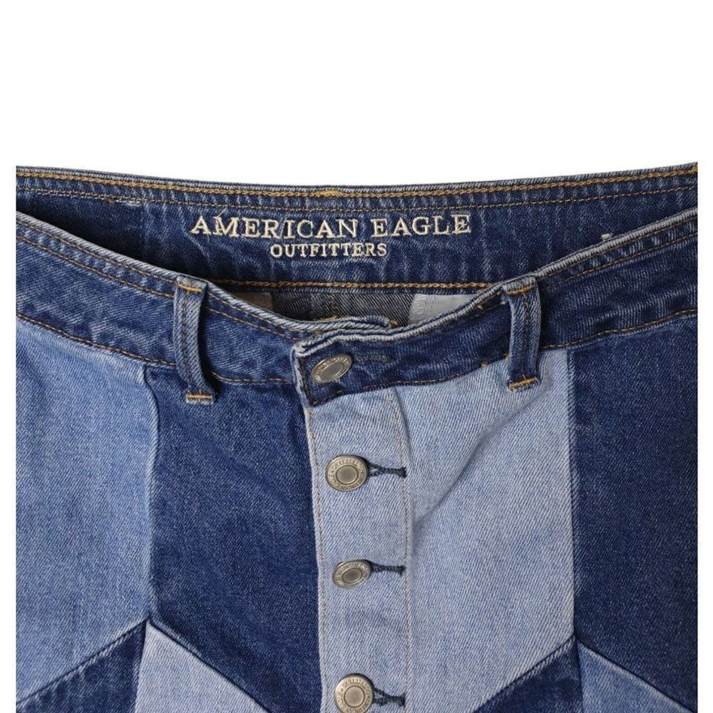 American Eagle Women's Patchwork Denim Mini Skirt… - image 4